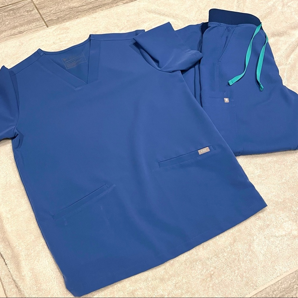 Limited Edition Denim Blue Figs Men Set - Small - Barely Used